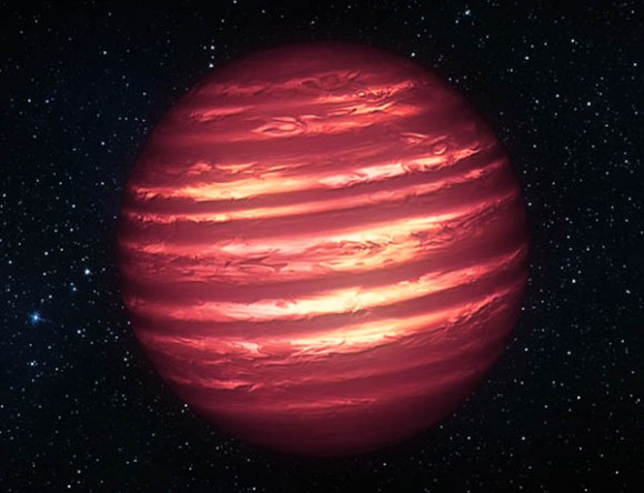 This artist's conception illustrates the brown dwarf named 2MASSJ22282889-431026.