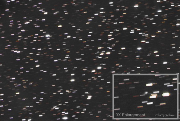 A color image of comet Ison taken on February 5, 2013 from northern Arizona. Credit: Chris Schur.