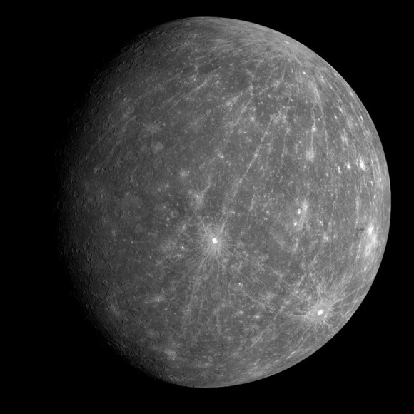 A global view of Mercury, as seen by MESSENGER. Credit: NASA