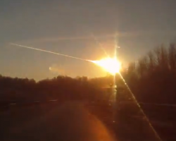 A bright meteor witnessed over Russia on Feb. 15, 2013