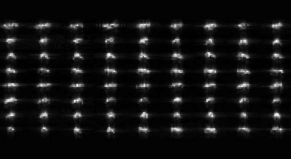 This collage of 72 individual radar-generated images of asteroid 2012 DA14 was created using data from NASA's 230-foot (70-meter) Deep Space Network antenna at Goldstone, Calif. Image credit: NASA/JPL-Caltech
