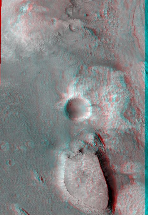 Buttes and craters: Compositional Diversity in Northern Hellas Region. Credit: NASA/JPL/University of Arizona.