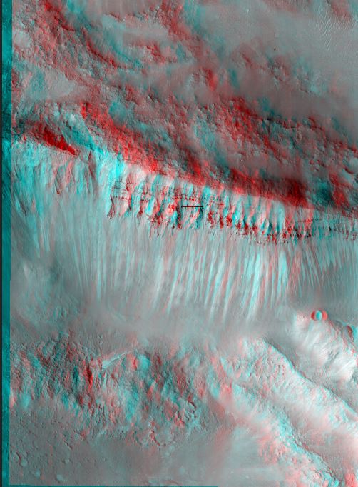 Cliff with Columnar Jointing. Credit: NASA/JPL/University of Arizona.