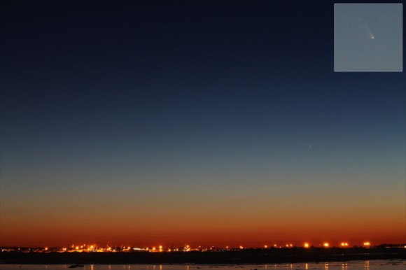 Comet PANSTARRS over Tallinn, Estonia on March 16, 2013.  Credit and copyright: Karthikeyan VJ