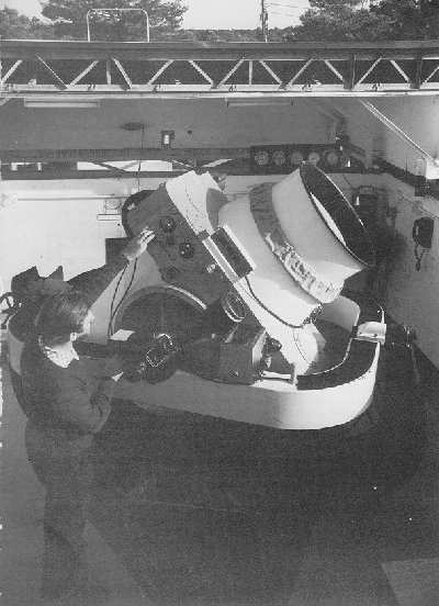 A Baker-Nunn satellite tracking camera ready for action. (Credit: NASA).