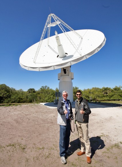 Thumbs Up for Science & Planetary Defense ! Ken Kremer; Universe Today and Mike Miller; NASA KSC KaBOOM project manager. Credit: Ken Kremer (kenkremer.com)