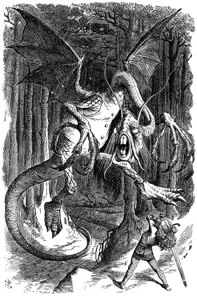 An illustration of the Jabberwocky first published in 1871. Credit: Public domain/Wikipedia
