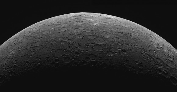 A limb mosiac of the planet Mercury as seen from MESSENGER's Wide Angle Camera & Dual Imaging System. (Credit: NASA/Johns Hopkins University/Applied Physics Laboratory.Carnegie Institution of Washington).