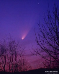 The view of Comet PANSTARRS L4 on 03-22-2013 over Warrenton, Virginia. Credit and copyright: John Chumack.