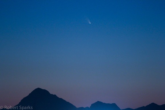 Comet PANSTARRS from Tucson, Arizona on March 11, 2013. Credit and copyright: Rob Sparks.