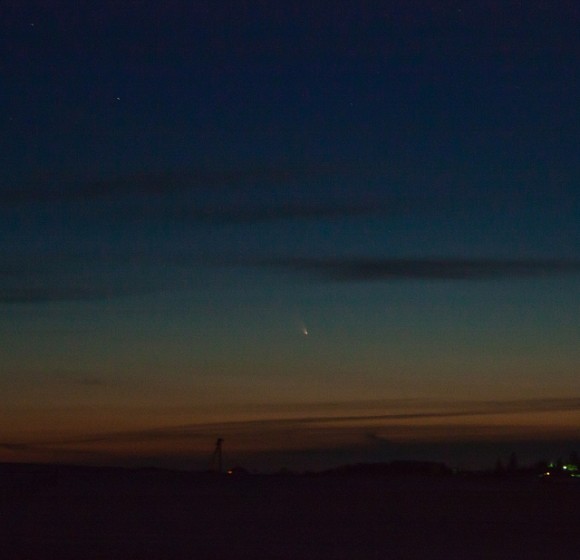A first capture of Comet PANSTARRS on March 14, 2013. Credit and copyright: Adam Wipp. 