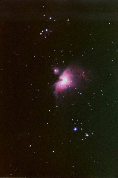 M42, the Orion Nebula. (Photo by Author, taken back in the days of ye ole film!)