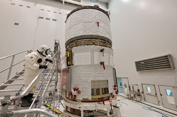 Europe's ATV 4 Albert Einstein prepares for its cargo-carrying mission to the International Space Station. Credit: ESA