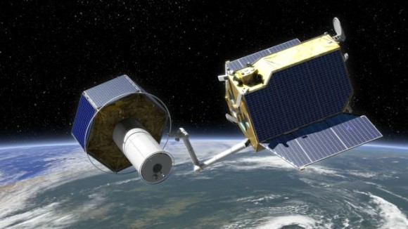 Artist's conception of DEOS (German orbital servicing mission). Credit: Astrium