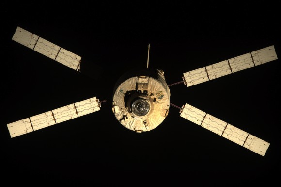 Friday's spacewalk is supposed to replace a navigational aid to guide in spacecraft, such as the European Space Agency's Automated Transfer Vehicle. Credit: NASA