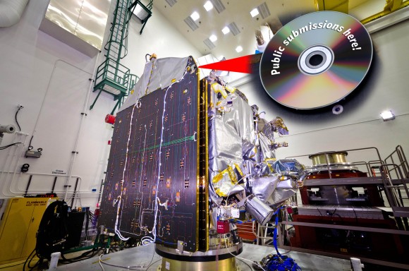 The MAVEN missions ‘Going to Mars’ campaign invites submissions from the public; artwork, messages, and names will be included on a special DVD. The DVD will be adhered to the MAVEN spacecraft and launched into orbit around Mars. (Courtesy Lockheed Martin)
