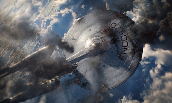 NASA and Star Trek connect on NASA TV on May 16 for the premiere of “Star Trek Into Darkness” on May 17, 2013 to celebrate the wonders of Space Exploration. Still image of the fictional star ship ‘Enterprise’. Credit: Star Trek