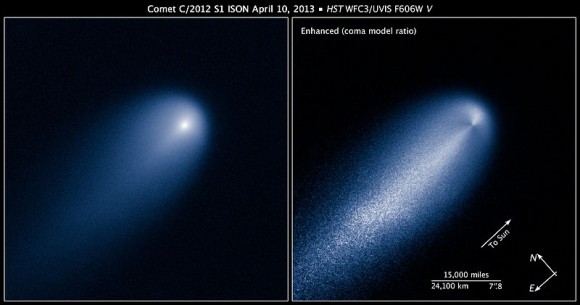 ISON as seen by Hubble earlier this spring. (Credit: NASA/ESA/Z. Levay/STScl).