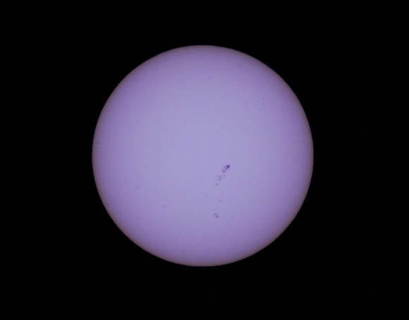 Down but not out? Sol looking more like its solar max-self earlier this month on July 8th. (Photo by author).