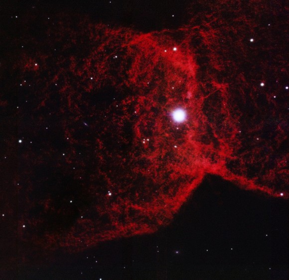 The planetary nebula NGC 2346. Credit: Gemini Observatory/AURA (Image data from Letizia Stanghellini, National Optical Astronomy Observatory, Tucson, Arizona. Color composite image by Travis Rector, University of Alaska Anchorage.)