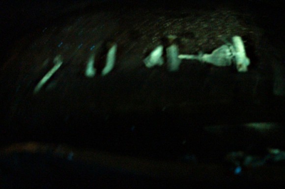 Blacklight ocean view of Saturn V F-1 Engine recovered from the floor of the Atlantic Ocean. Credit: Jeff Bezos Expeditions