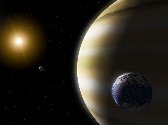 An artist's conception of a habitable exomoon. Credit: NASA