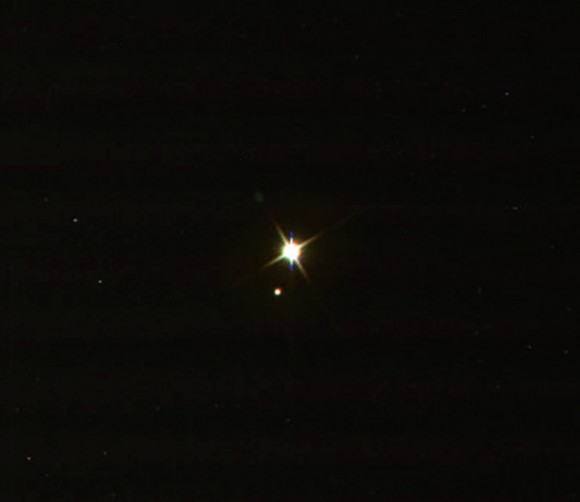 Earth and Moon imaged from Cassini on July 19, 2013