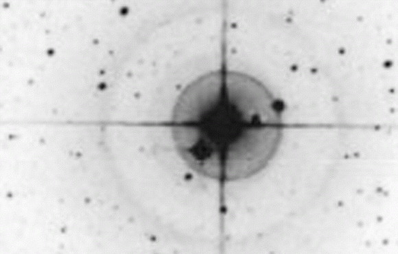 Gif animation of The animation of the triple star system Gliese 667, created using plates from the DSS (Digitized Sky Survey) with the final image in the animation from Jaicoa Observatory. Credit and copyright: Efrain Morales. Click for animation.