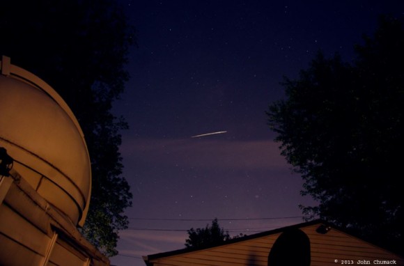 Delta Aquarid Meteors seen from Dayton, Ohio on July 30, 2013. Credit and copyright: John Chumack. 