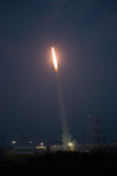 A Terrier-Improved Malemute suborbital rocket carrying experiments developed by university students nationwide in the RockSat-X program was successfully launched at 6 a.m. EDT August 13. Credit: NASA/Brea Reeves