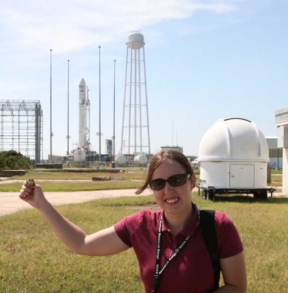 NASA Photographer discovers living proof that Frogs are leaping towards the on ramp for rocket ships bound for Earth orbit and beyond at NASA’s Wallops Island, VA, launch pads during rollout of the Antares rocket on Sept 13, 2013.   Credit: Ken Kremer (kenkremer.com)