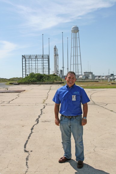 Alan Lindenmoyer, NASA’s program manager for commercial crew and cargo at pre-launch rollout of Antares rocket to pad 0A at NASA Wallops. Credit: Ken Kremer (kenkremer.com)