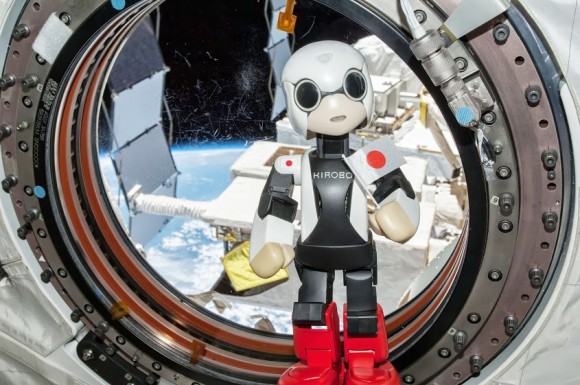 The Kirobo talking robot on the ISS. Credit: Toyota.