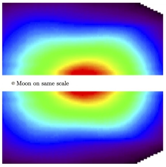 A colorful view of the Milky Way based on a new 3-D structure created by astronomers. "Due to our position within the disk it is difficult to identify the detailed structure of the inner galaxy," the Max Planck Institute for Extraterrestrial Physics said in a statement. Credit: MPE