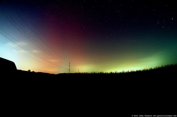 Aurora Borealis, 'The Northern Lights, as seen near Dayton, Ohio on October 2, 2013. Credit and copyright: John Chumack/Galactic Images.