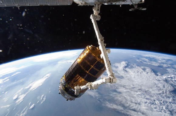 JAXA's H-II Transfer Vehicle during a mission in July 2012. The first demonstration flight took place in 2009. Credit: NASA