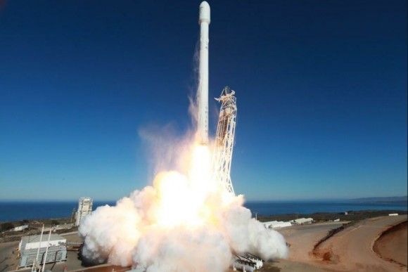 The launch of SpaceX's Falcon 9 v.1.1 rocket from Vandenberg Air Force Base in California on September 29, 2013. Credit: SpaceX.