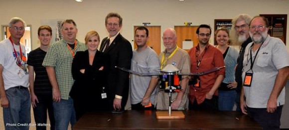 Dr. Jim Green (4th from left), NASA’s Director of Planetary Science poses with space journalists and photographers covering the Nov. 18 MAVEN launch at the Kennedy Space Center, including Ken Kremer (left) from Universe Today/RocketSTEM Media Foundation. Credit: Alan Walters/awaltersohoto.com