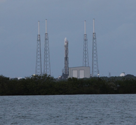 Next Generation SpaceX Falcon 9 rocket with SES-8 communications satellite awaits launch from Pad 40 at Cape Canaveral, FL. Credit: Ken Kremer/kenkremer.com