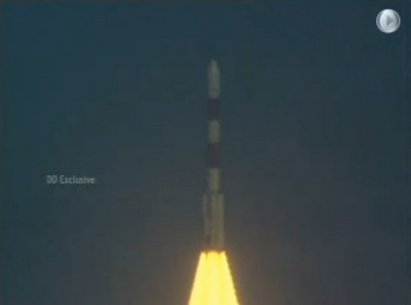 Blastoff of the Indian developed Mars Orbiter Mission (MOM) on Nov. 5, 2013 from the Indian Space Research Organization’s (ISRO) Satish Dhawan Space Centre SHAR, Sriharikota. Credit: ISRO