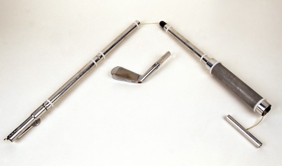 A close-up of the golf club used by Apollo 14 astronaut Al Shepard on the moon. Credit: USGA/USGA Museum