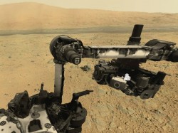 A still from a Mars Curiosity panorama stitched together from NASA images. Credit: Andrew Bodrov, from NASA/JPL-Caltech/MSSS images