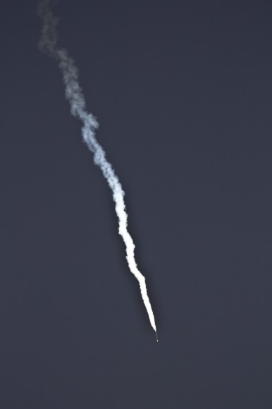 Falcon 9/SES-8 streak to orbit on Dec. 3, 2013.  Credit: Jeff Seibert