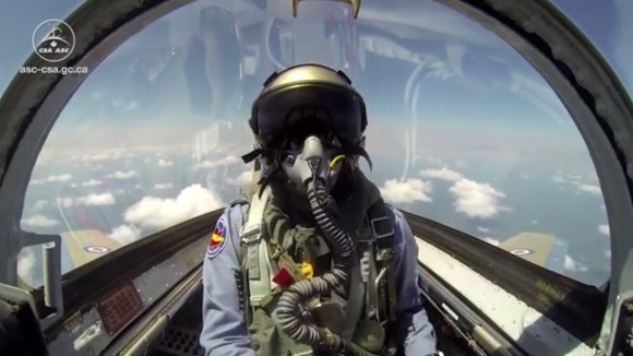 Astronauts use planes to prepare psychologically for the rigors of spaceflight, since they must constantly filter out information to proceed safely. Credit: Canadian Space Agency/Youtube (screenshot)