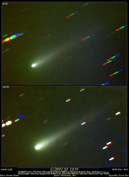 ISON back in the day. Credit-Efrain Morales Rivera, Jaicoa Observatory Aguadilla, Puerto Rico
