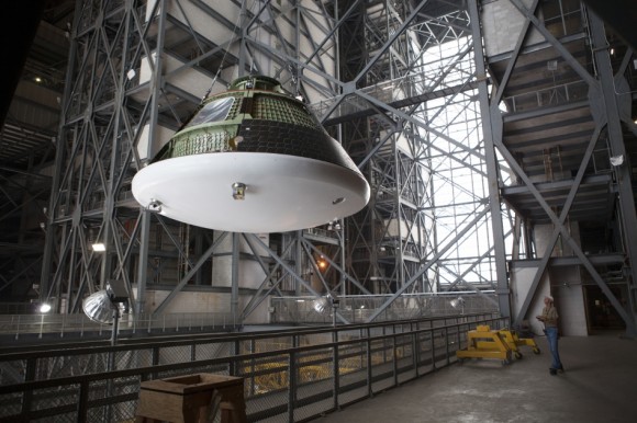 Orion moves towards its first EFT-1 spaceflight later this year. (Credit: NASA).