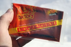Chemical heating packets are VERY helpful tucked inside your gloves or boots if your feet have a tendency to get cold. Open them up 10 minutes beforehand and be sure enough air circulates around them. It makes them more effective. Credit: Bob King