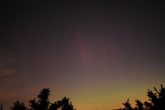 This view of the aurora from Chobham, Surrey in the UK on Feb. 27, 2014. Credit and copyright: Tom Chitson.