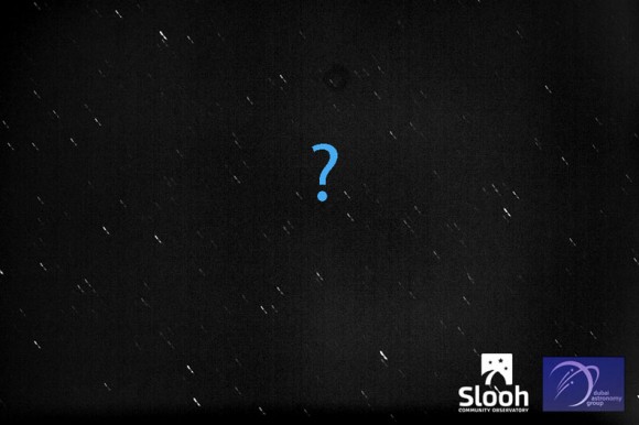 Somewhere in this image there should be a static point of light that is the asteroid 2000 EM26. Based on orbital data from NASA/JPL, this is where it should have been. Credit: Slooh