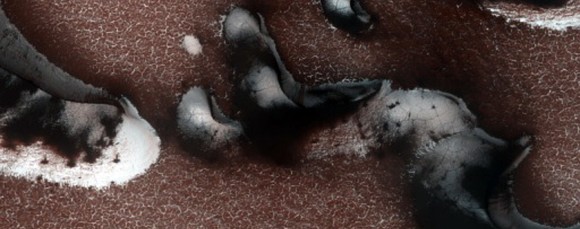 "Dunes with serious slope streaks dubbed tleilax", one of the images released in February 2014 from the Mars Reconnaissance Orbiter's High Resolution Imaging Science Experiment. ("Tleilax" is a reference to Dune, a science-fiction book series most famous for the eponymous first one concerning a desert planet.) Credit: NASA/JPL/University of Arizona